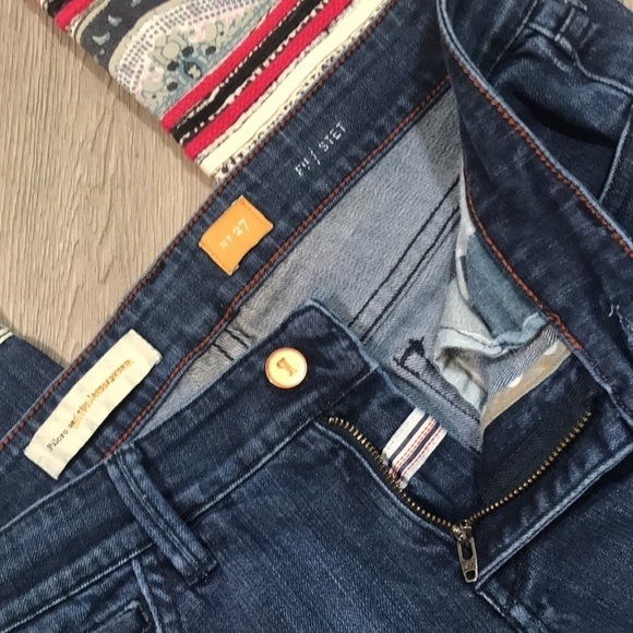 Anthropologie “Stet Ankle” Pilcro & the Letterpress Red Trim Jeans size 27 - Picture 9 of 12